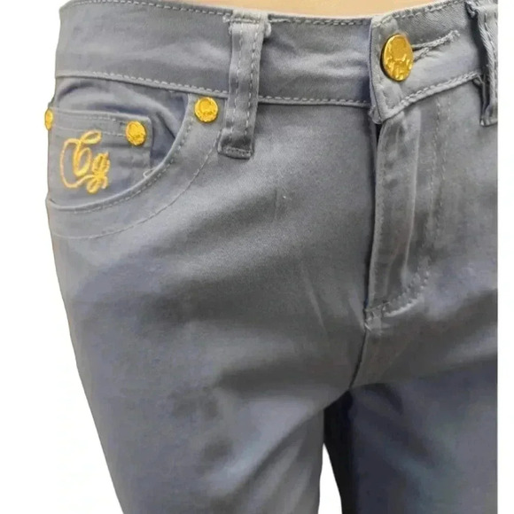 Coogie Blue  Embroidered High Waisted Skinny Jeans Size 11/12 - Picture 5 of 13